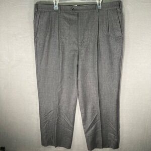Bill Blass‎ Wool Dress Pants Mens 40 Gray Pleated Classic Fit